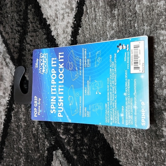 DISNEY SPINPOP PHONE GRIP MICKEY MOUSE STRIPES KICKSTAND - Picture 4 of 9